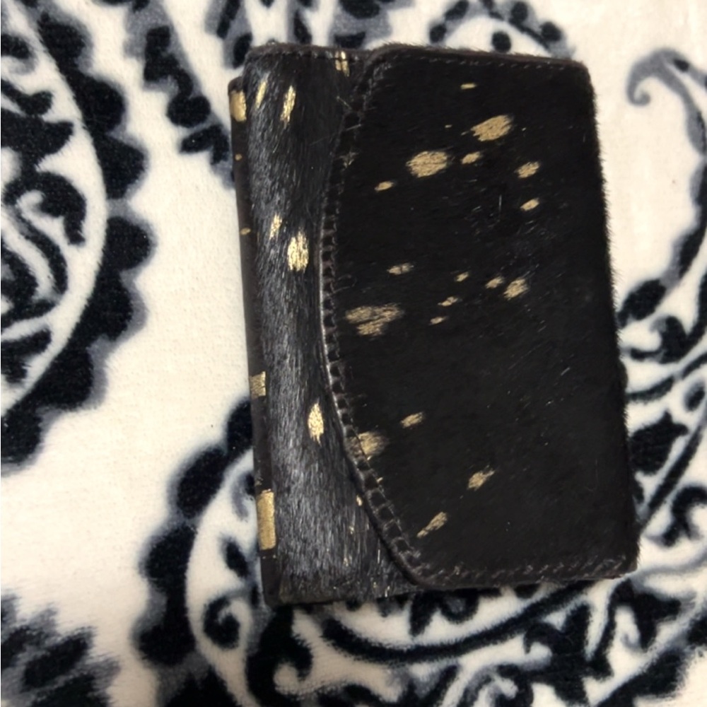 Myra Bag Black with Gold Speckled Haircalf Wallet